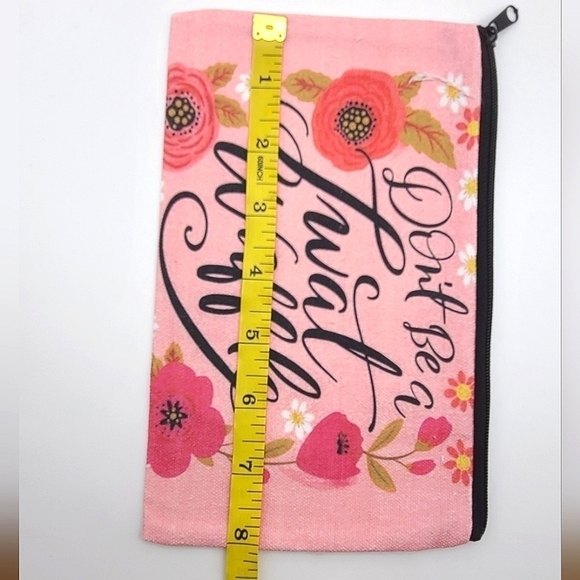 Floral Print Cosmetic, Storage Canvas Like Bag - Picture 4 of 9